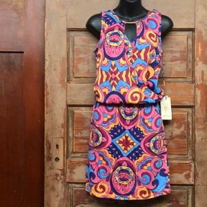 NWT ladies mini dress swirly color